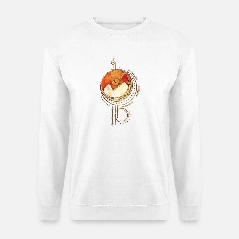 Wunderbare Blumen mit Herz. - Unisex Pullover - Weiß
