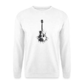 Guitare Explosion Guitare Acoustique Logo Guitariste - Sweat-shirt Unisexe - blanc - Devant