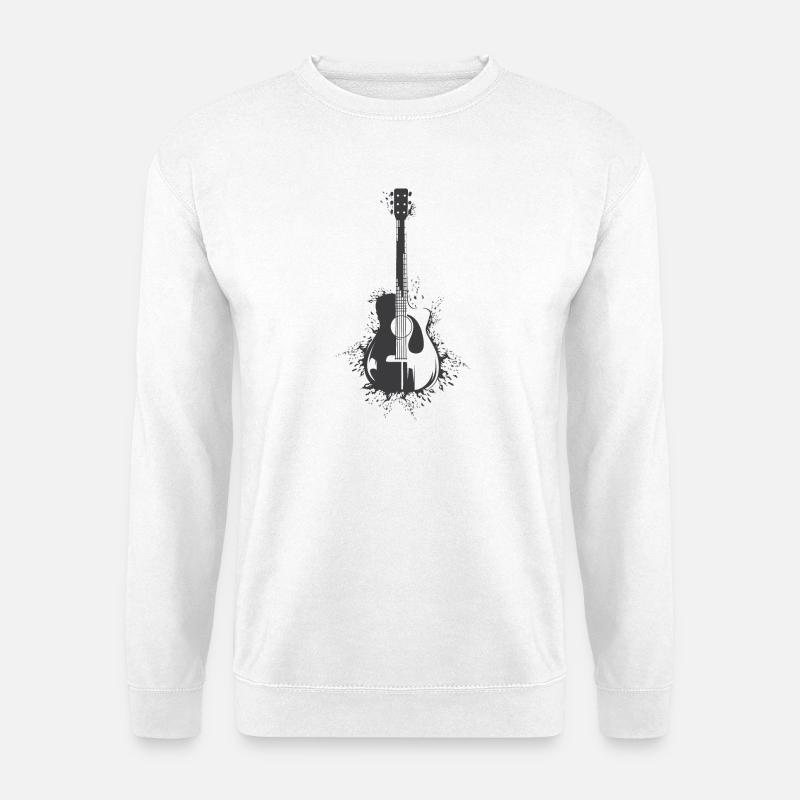 Gitarre Explosion Westerngitarre Logo Gitarrist - Unisex Pullover - Weiß