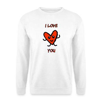 LOVE. COUPLE. JUST MARRIED. Bachelorette party. VALENTINE'S DAY. - Unisex Sweatshirt - white - Front