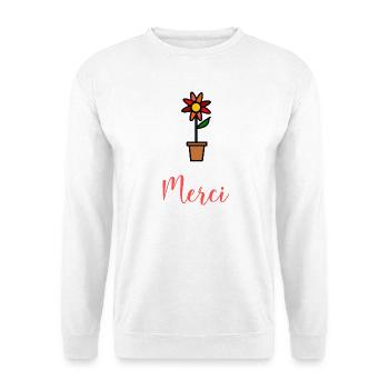MERCI. MAÎTRESSE. MAÎTRE. MERCI MAÎTRESSE - Sweat-shirt Unisexe - blanc - Devant
