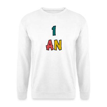 1. 1 year. 1st ANNIVERSARY. 1 YEAR ANNIVERSARY - Unisex Sweatshirt - white - Front