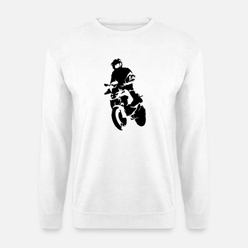Bikershirt1300vektor - Unisex Pullover - Weiß