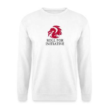 Roll For Initiative – Feuerdrache - Unisex Pullover - Weiß - Vorne
