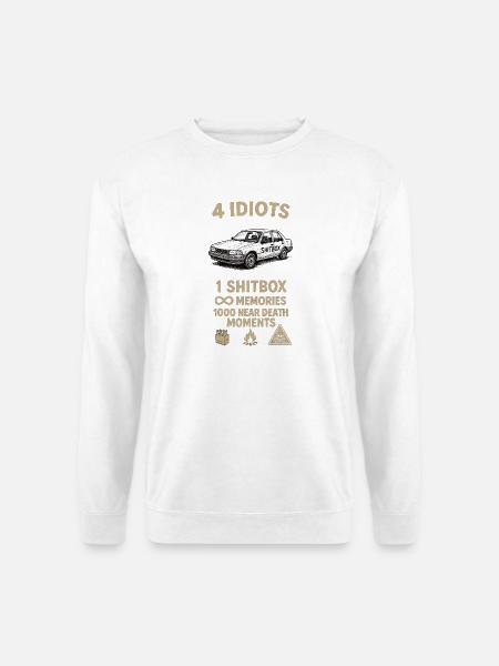 4 idiots 1car - Unisex Pullover - Weiß