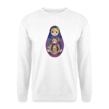 Matriochka traditionnelle - Sweat-shirt Unisexe - blanc - Devant