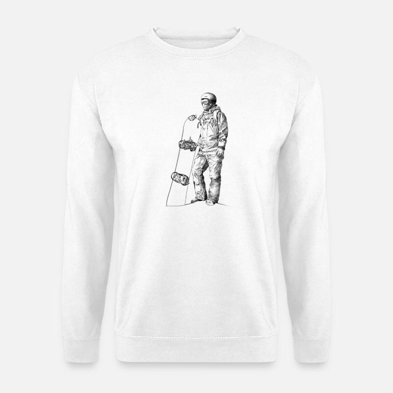 Freerider Snowboarder - Unisex Pullover - Weiß