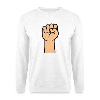 Powerful fists - Unisex Sweatshirt - white - Front