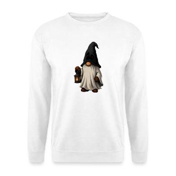 Fairytale wizard with lantern - Unisex Sweatshirt - white - Front