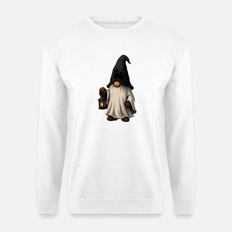 Fairytale wizard with lantern - Unisex Sweatshirt - white