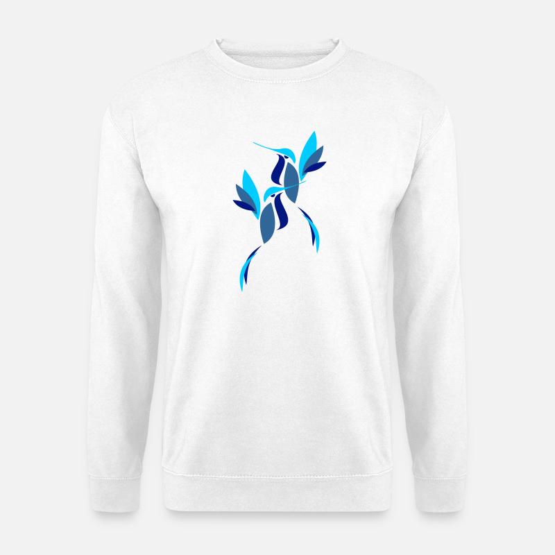 Blauer Vogel - Unisex Pullover - Weiß