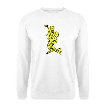 Yellow Flower Detail Ornament - Unisex Sweatshirt - white - Front