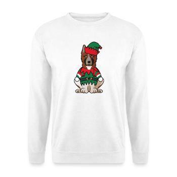 American Akita Elf Costume Christmas Dog Outfit - Unisex Sweatshirt - white - Front