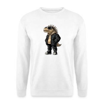 Dinosaurier stegosaurus Cool Winter - Unisex Pullover - Weiß - Vorne
