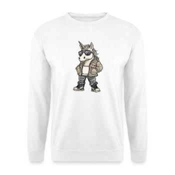 Einhorn Cool Winter - Unisex Pullover - Weiß - Vorne