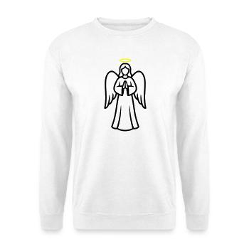 angel-angel-wing-silhouette-simple-1 - Unisex Sweatshirt - white - Front