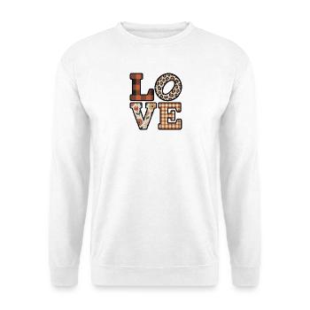 Love contrasting patterns in decorated letters - Unisex Sweatshirt - white - Front