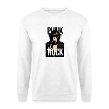 Felschimpansen-Rebellenporträt - Unisex Pullover - Weiß - Vorne
