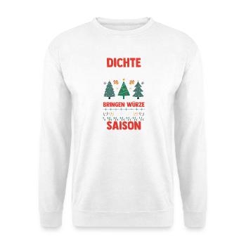 Weihnachtsmann Fichten Weihnachtsbaum Weihnachten - Unisex Pullover - Weiß - Vorne