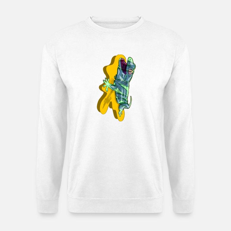 Gecko-Abdruck - Unisex Pullover - Weiß