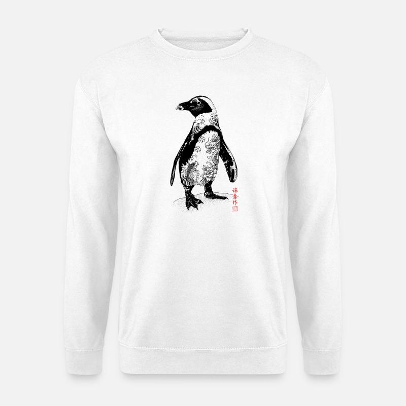 Tattoo Kunst Pinguin - Unisex Pullover - Weiß
