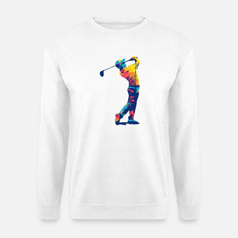 Golfer im Schwung - Unisex Pullover - Weiß