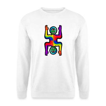Rainbow Two Faces Figure - Unisex Sweatshirt - white - Front