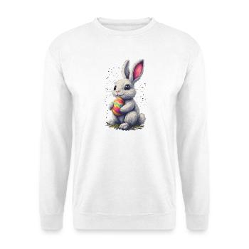 Papa Hase Ostern Osterhase Partnerlook Oster - Unisex Pullover - Weiß - Vorne