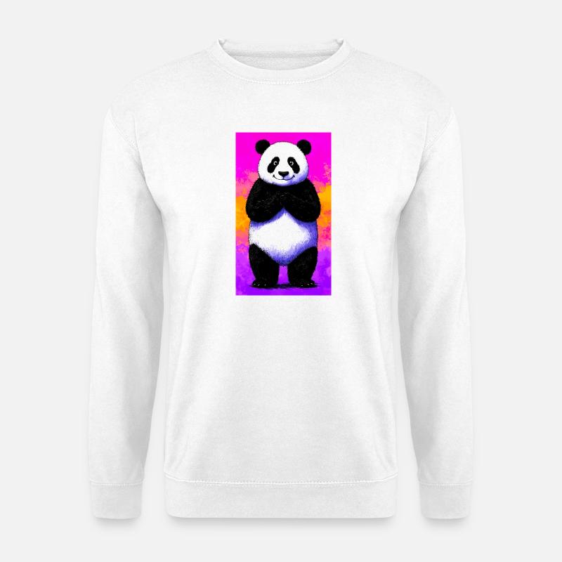 Panda - Unisex Pullover - Weiß