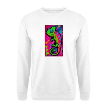 caméléon - Sweat-shirt Unisexe - blanc - Devant