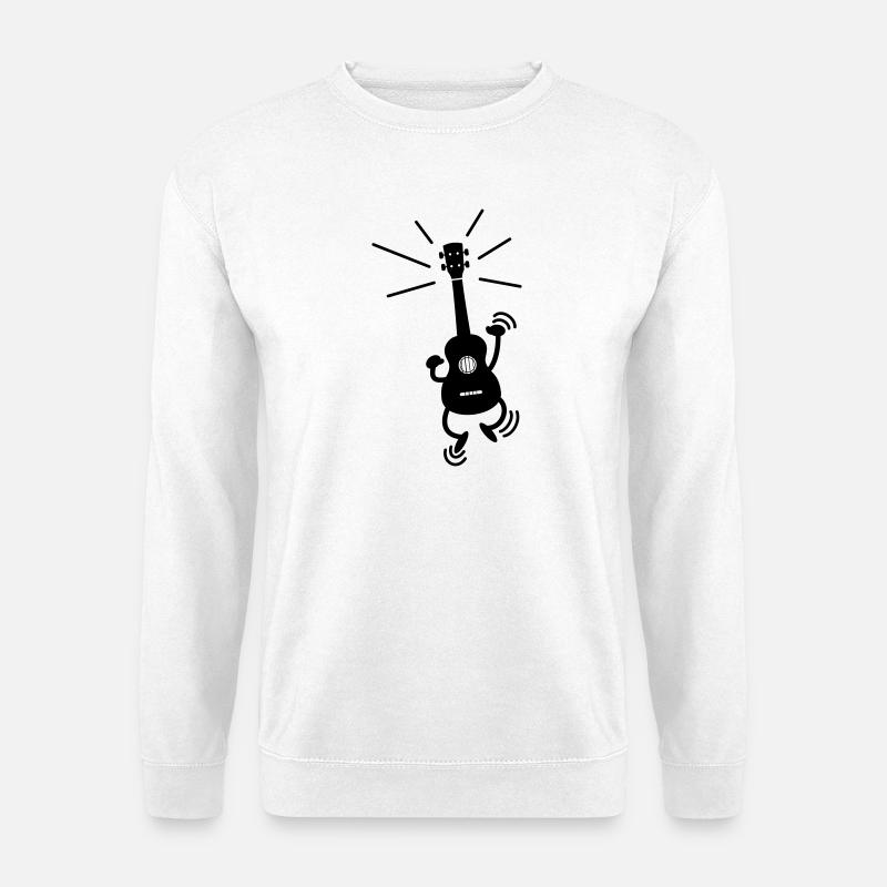 Tanzende Ukulele - Unisex Pullover - Weiß