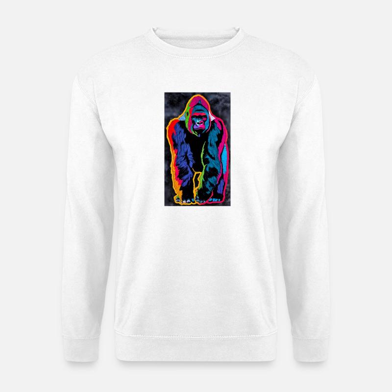Gorilla - Unisex Pullover - Weiß