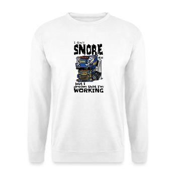 1477_i_dont_snore-M_TRUCK - Unisex Pullover - Weiß - Vorne