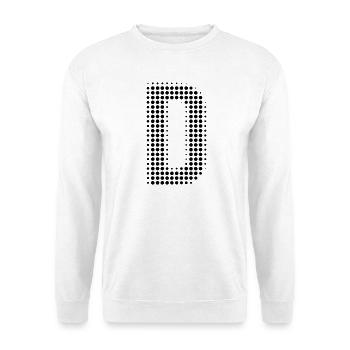 Buchstabe D – Punktmuster Initial Design - Unisex Pullover - Weiß - Vorne