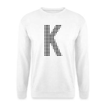 Lettre K – Motif à points Conception initiale - Sweat-shirt Unisexe - blanc - Devant