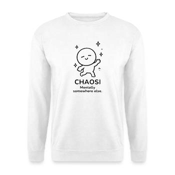 Chaosi – Mentally Somewhere Else | Funny Mood - Unisex Pullover - Weiß - Vorne