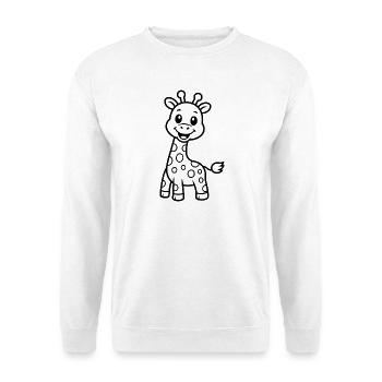 Cute Giraffe Kids Animal Motif - Unisex Sweatshirt - white - Front