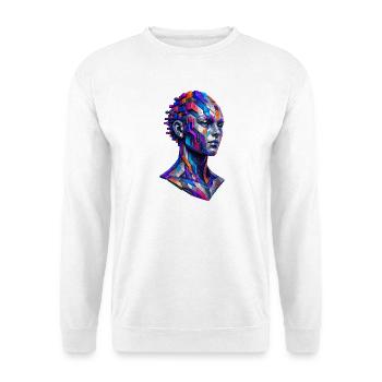 Mosaic Portrait Farbrausch - Unisex Sweatshirt - white - Front