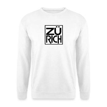 Zürich Schweiz - Unisex Pullover - Weiß - Vorne - Alina (178cm) & Michal (187cm)