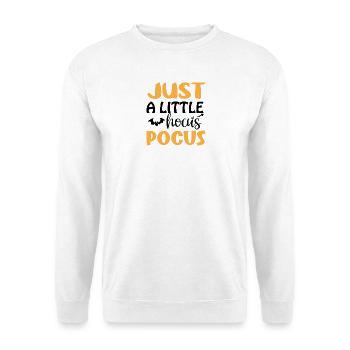 Just a little hocus pocus. - Halloween Design - Unisex Pullover - Weiß - Vorne - Alina (178cm) & Michal (187cm)