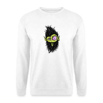baertiger_Zombie 2 - Unisex Pullover - Weiß - Vorne - Alina (178cm) & Michal (187cm)