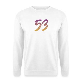 53 - Unisex Pullover - Weiß - Vorne - Alina (178cm) & Michal (187cm)