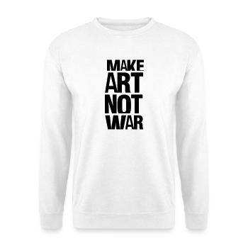 faire de l'art, pas la guerre - Sweat-shirt Unisexe - blanc - Devant