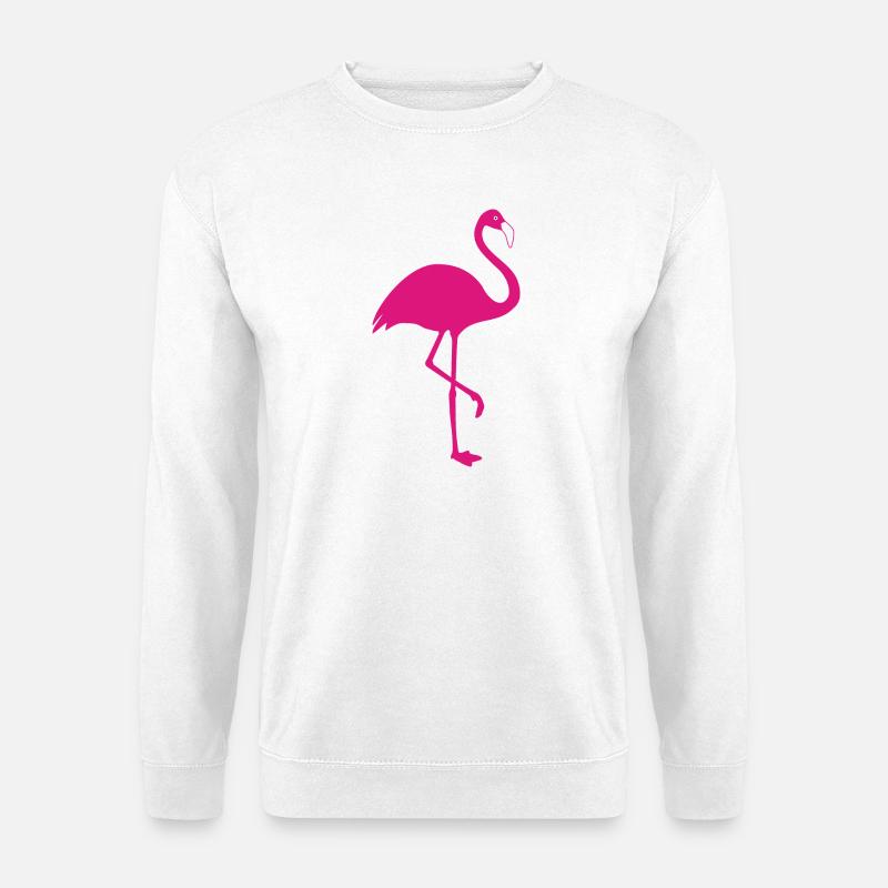 Flamingo pink Sommer Sonne Strand - Unisex Pullover - Weiß