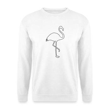 Flamingo Silhouette Sommer Sonne Strand - Unisex Pullover - Weiß - Vorne