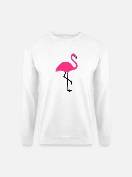 Flamingo Summer Sun Beach - Sweat-shirt Unisexe - blanc