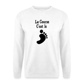 Laufen / Running / Jogging / Joggen / Marathon - Unisex Pullover - Weiß - Vorne
