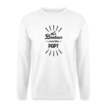 Papy Papi Grand Père Grand-Père Famille Noël - Unisex Sweatshirt - white - Front