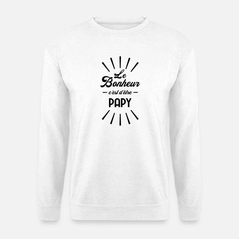 Papy Papi Grand-Père Retraite famille - Sweat-shirt Unisexe - blanc