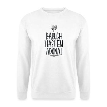 Baruch HaShem Adonai - Unisex Sweatshirt - white - Front